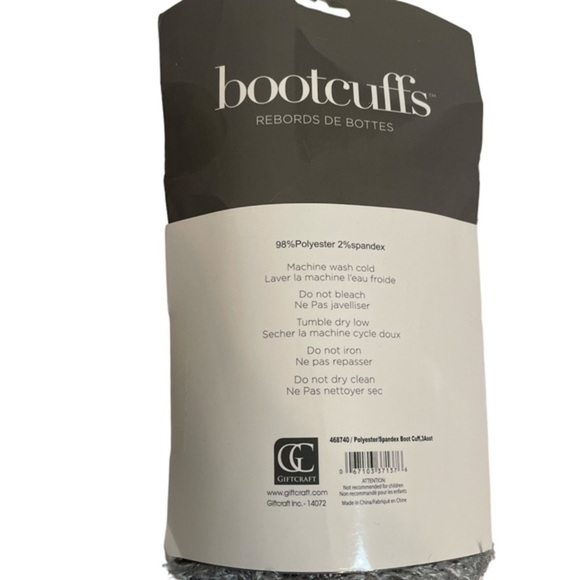 Bootcuffs polyester womens Spandex Boot Cuff Gray 1 pair - Picture 4 of 4